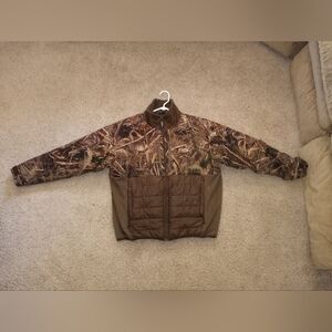 XL Drake Men's Guardian Flex Double Down Eqwader Full Zip Jacket Realtree Max-7